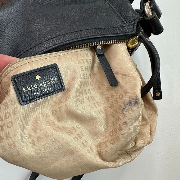 Kate Spade New York Black Pebble Leather Crossbody Handbag - Picture 11 of 13